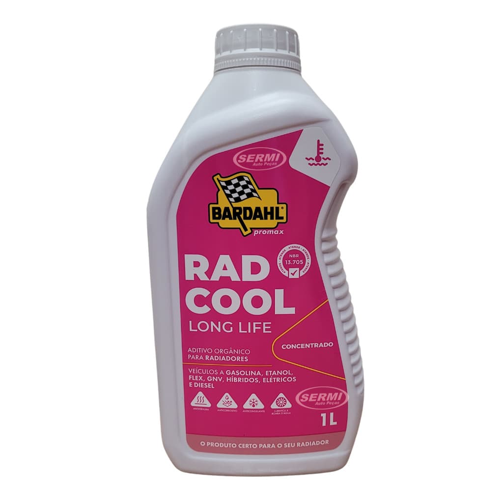 Aditivo Radiador Bardahl Rad Cool Long Life Rosa Concentrado 1L