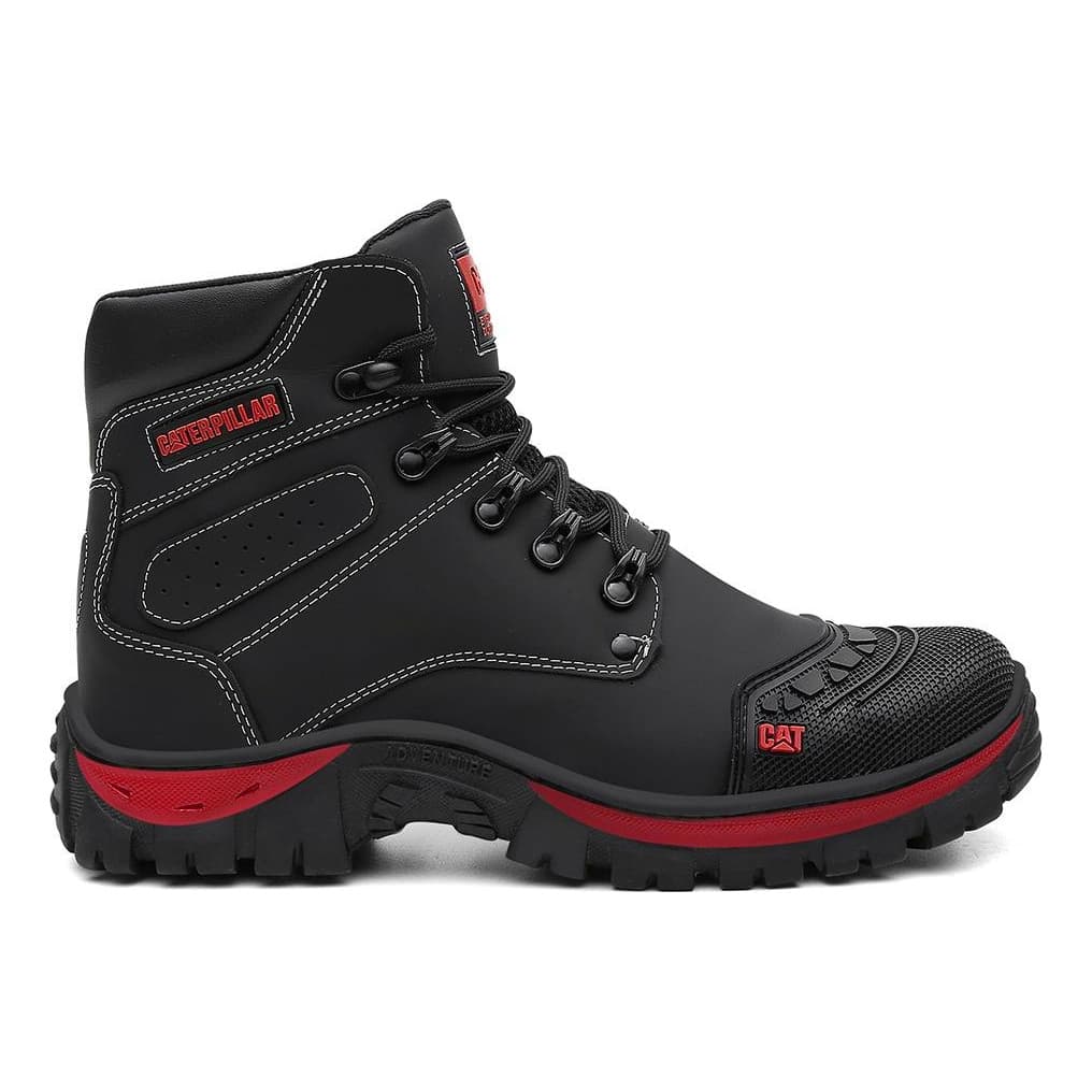 Bota Caterpillar Masculina Couro Reforçada Coturno Top Nl338