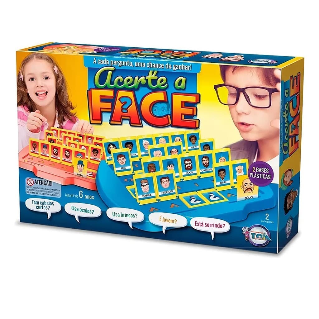 Jogo de Tabuleiro Acerte a Face Cara a Cara