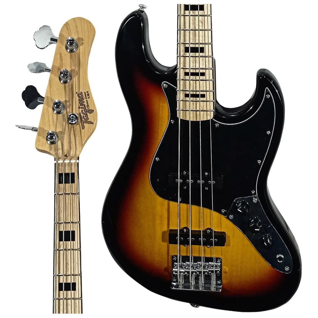 Contra Baixo Tagima TJB4 (LF-BK) SB Sunburst Jazz Bass Classico 4 Cordas Passivo