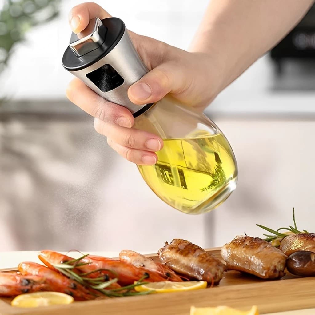 Galheteiro Spray de Vidro para Óleo e Vinagre Dosador Cozinha Temperos achadinhos