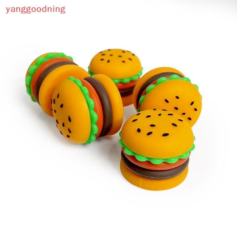 (YGN) Frasco De Cera De Silicone 5ml Criativo Formato De Hambúrguer Portátil Caixa De Óleo Armazenamento De Recipiente