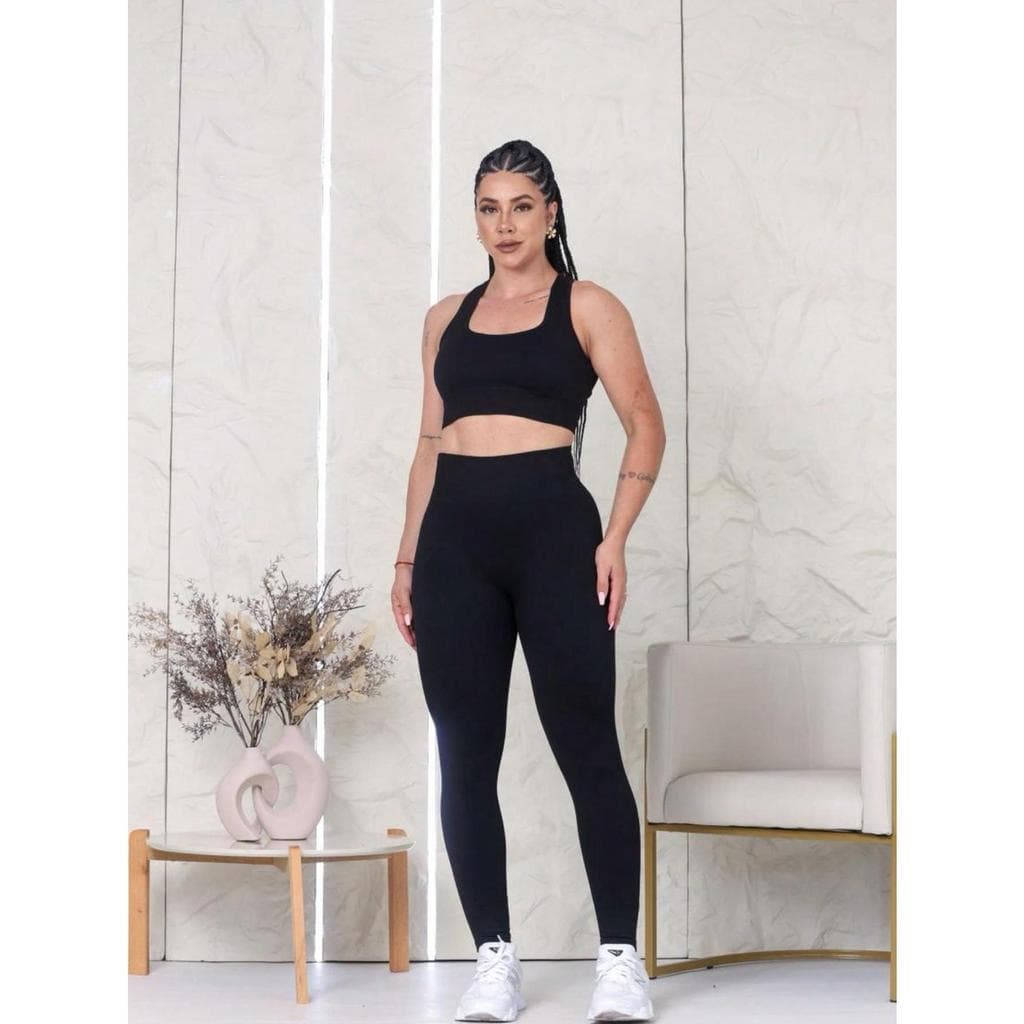 MT173 Conjunto Fitness Texturizado Premium em Poliamida