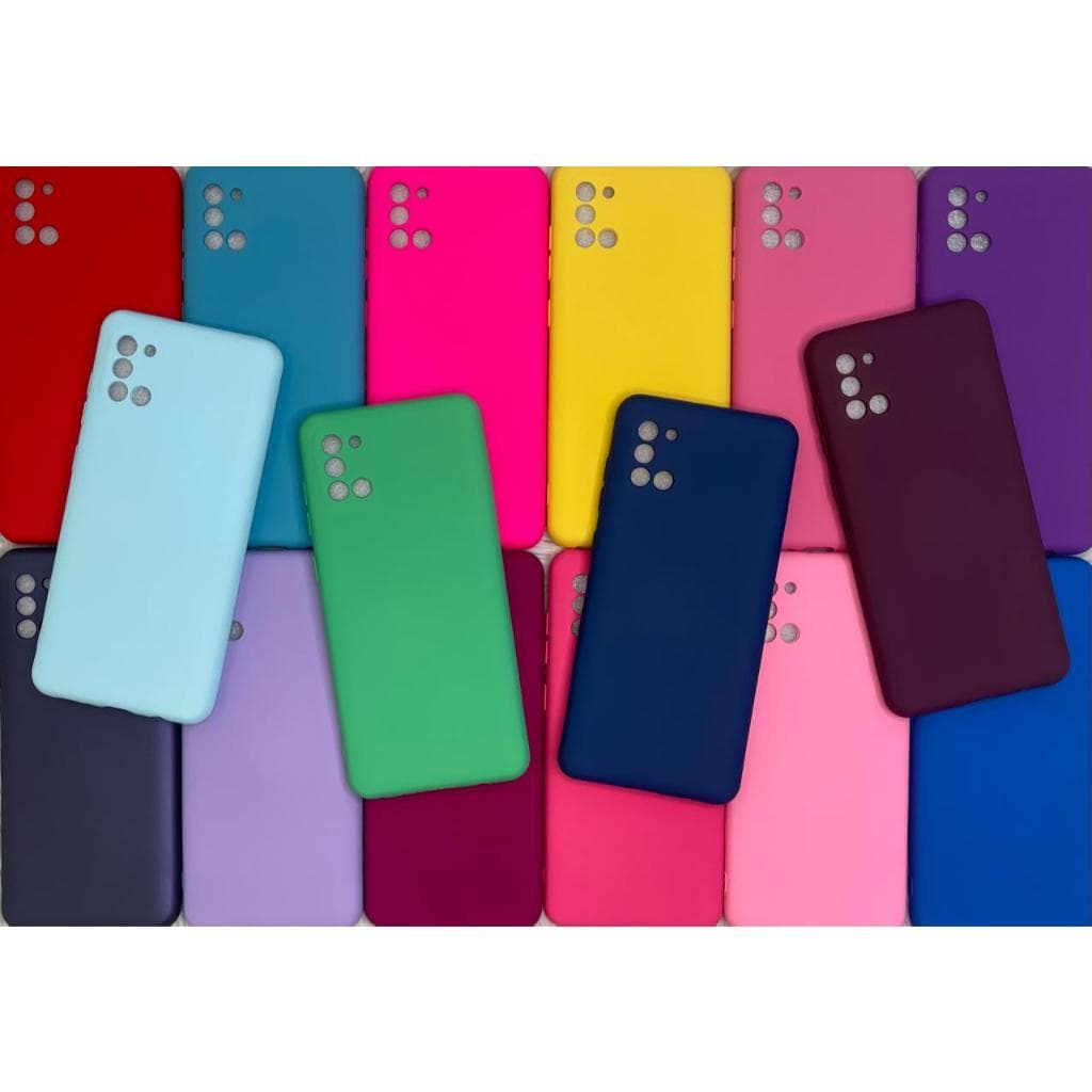 Kit Capa Capinha Película Para - A31 - Samsung Silicone Aveludado Case Premium