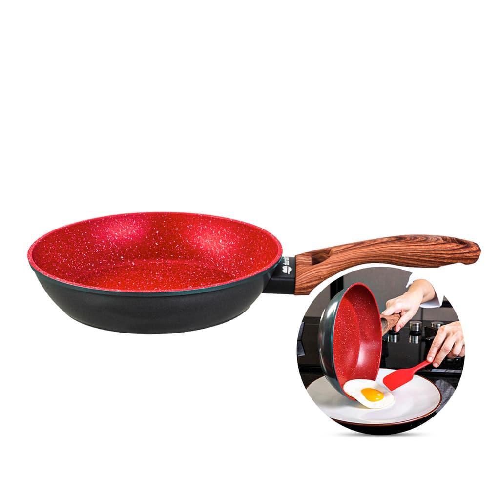 Frigideira Cerâmica Antiaderente N24 Red Marble Duralar