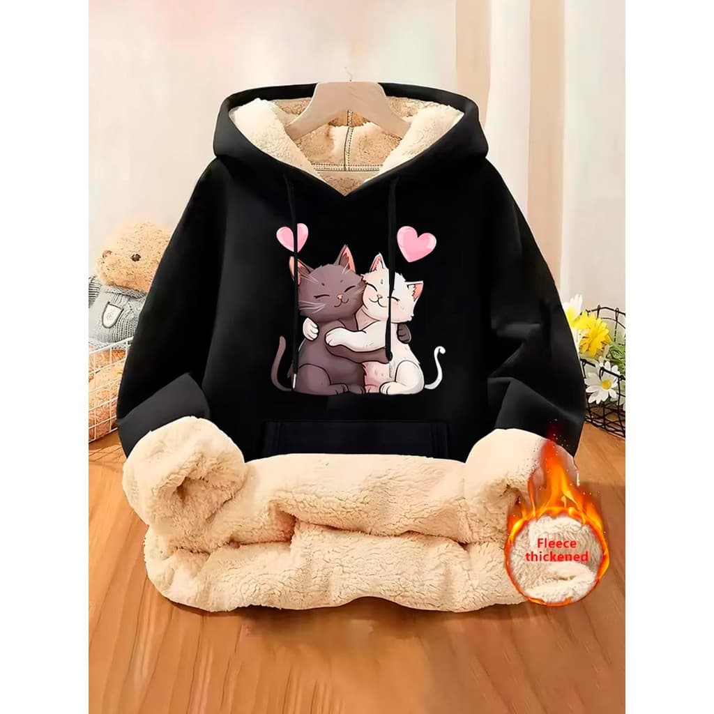 Casaco Moletom Feminino Moderno Casual Luxo Premium Elegante Inverno Macio Térmico