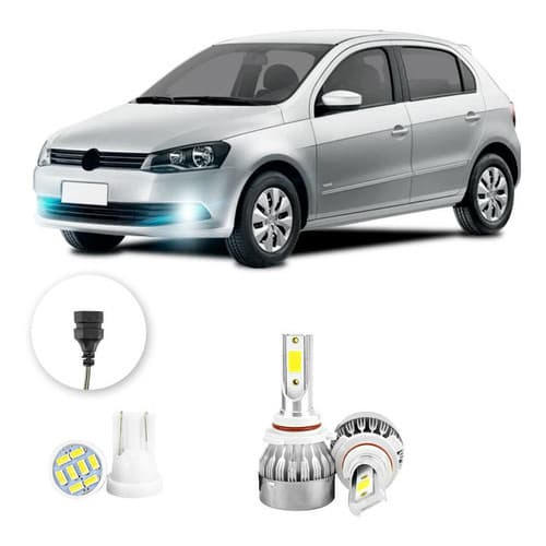 Lampada Farol Milha Led Volkswagen Gol G6 13 A 2016 20000lm H11 Branco