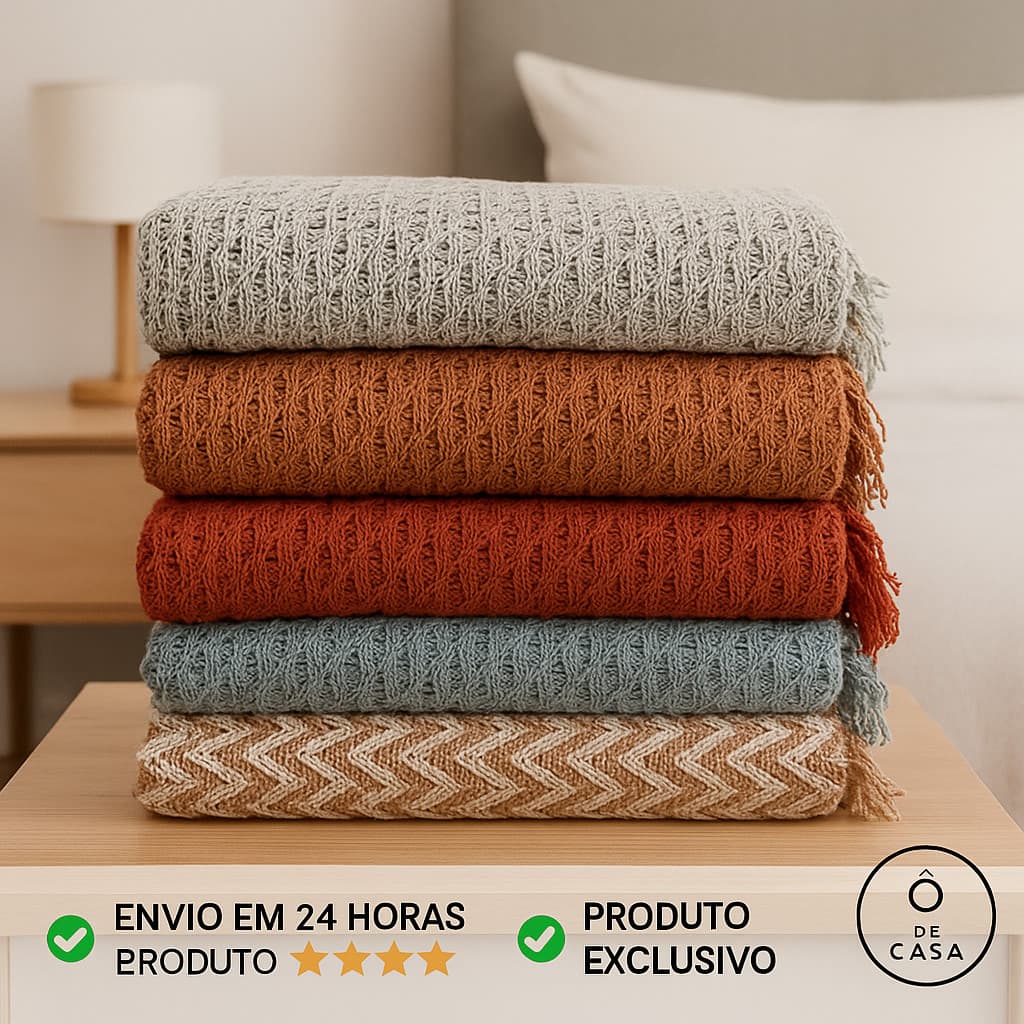 Manta Crochê Super King 2,55 x 2,25 m Cama ou Sofá Luxo Decoração Colcha para Cama Luxuosa