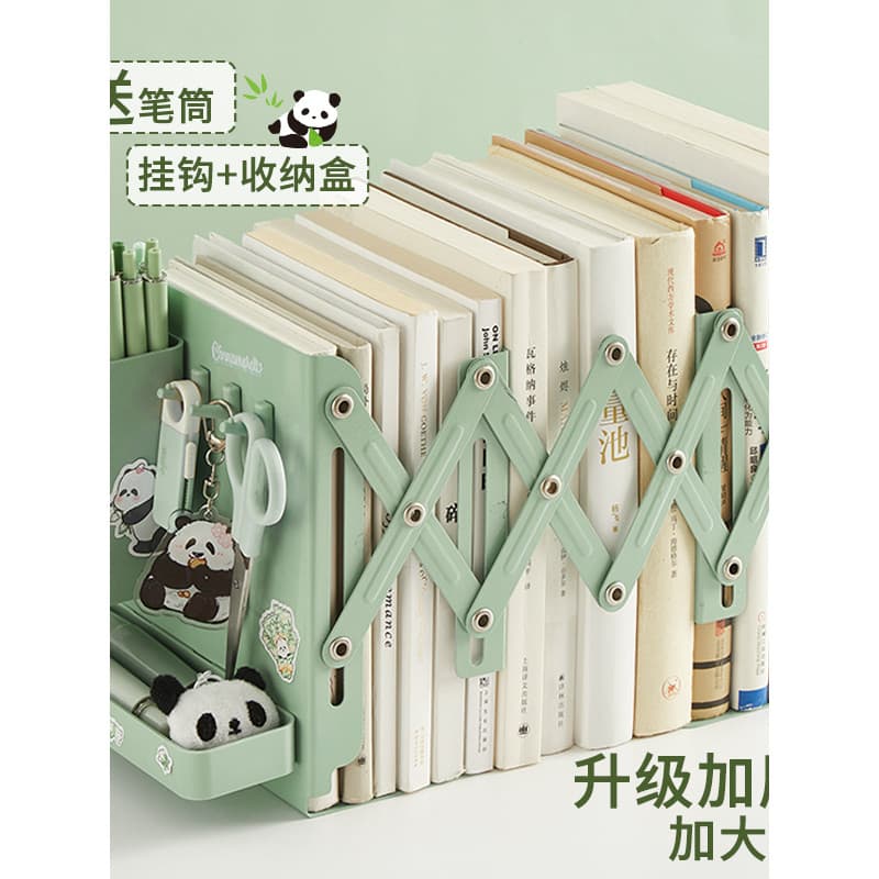 Estante de livros de três anos de segunda classe Estante retrátil de mesa Prateleira de armazenamento de livros com supo