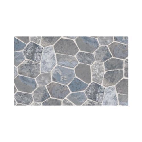 Papel Parede Adesivo PVC Resistente Humidade Decoração Design Moderno Pedras Cinzas 5 Metros