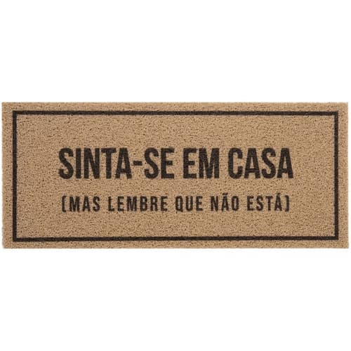 Tapete Capacho Vinil Porta De Entrada Sinta-se Em Casa 30cm X 70cm - Kapazi