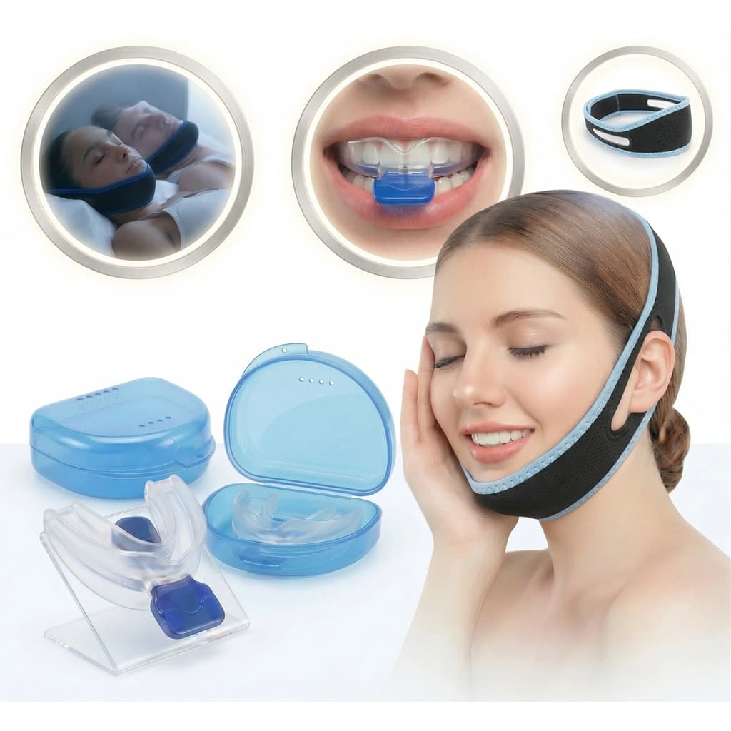 Kit Placa Protetor Bucal Moldeira Bruxismo + Faixa Antironco