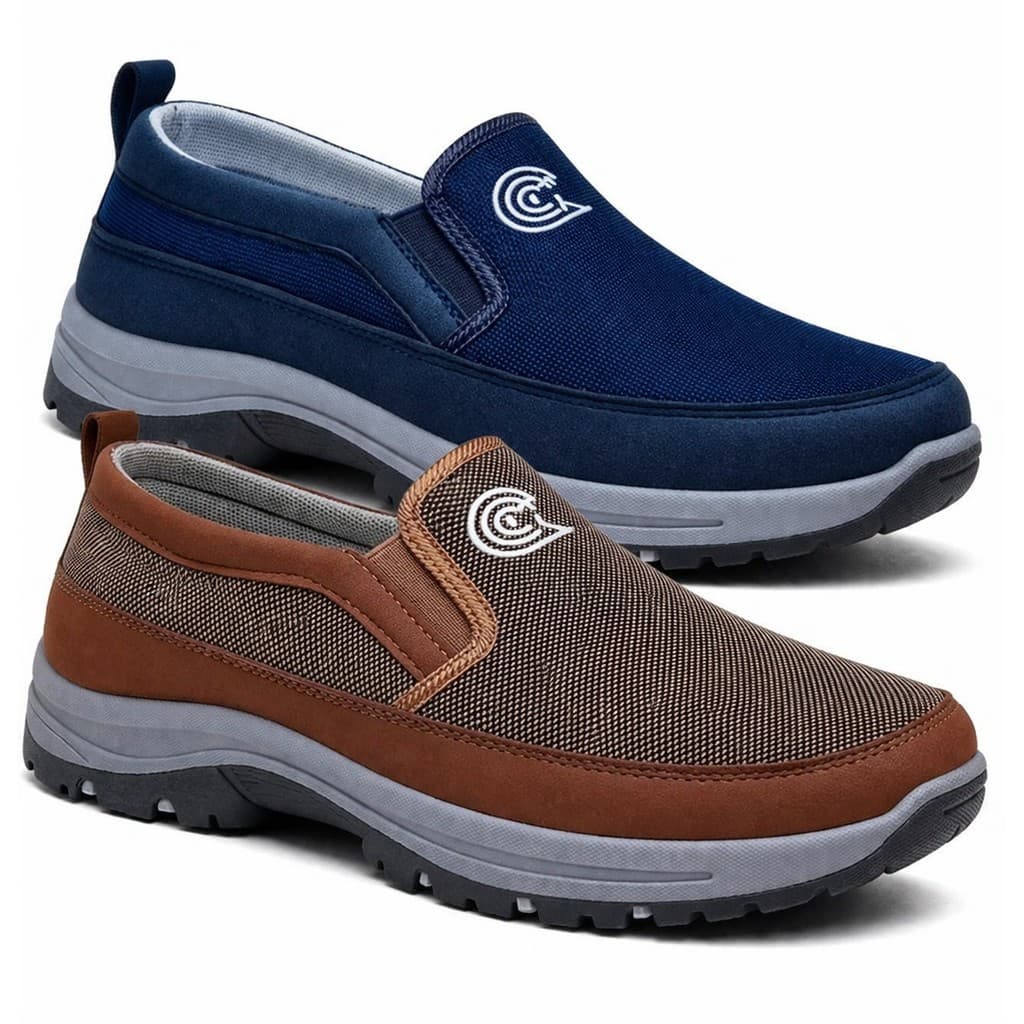 Kit 2 Sapatênis Masculino Casual Slip On Confortável Leve Antiderrapante Uso Diário Trabalho