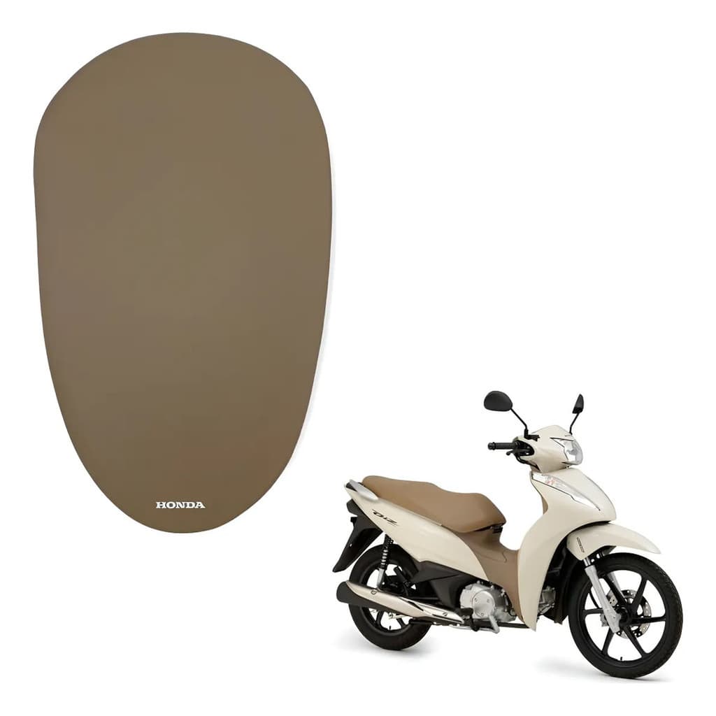 Capa de Banco Moto Modelo Honda BIZ 125 e BIZ 110I 2018 2019 2020 2021 2022 2023 2024 Caramelo