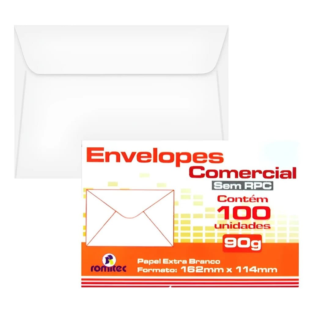 Envelope Comercial 114x162 90g Romitec 100 UN