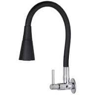 TORNEIRA COZINHA GOURMET MONOCOMANDO PAREDE 1/4 VOLTA PRETA B-MAX - BM-F1410