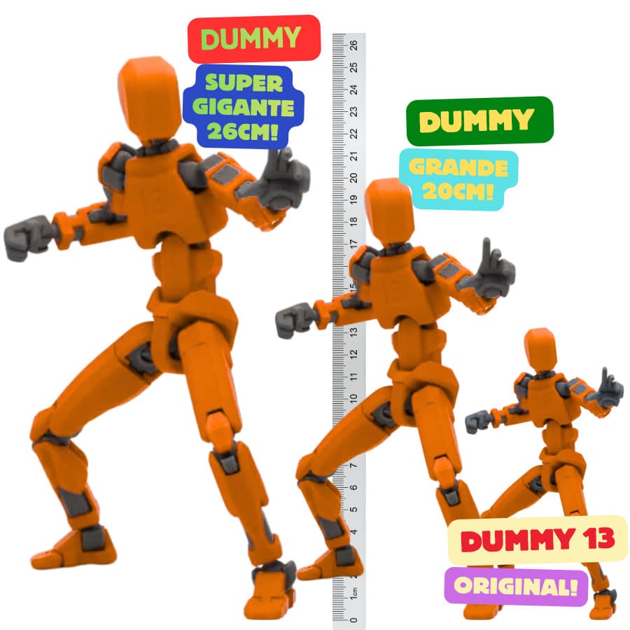 Boneco Dummy Laranja 13 articulado SUPER GRANDE ou ORIGINAL bonecos