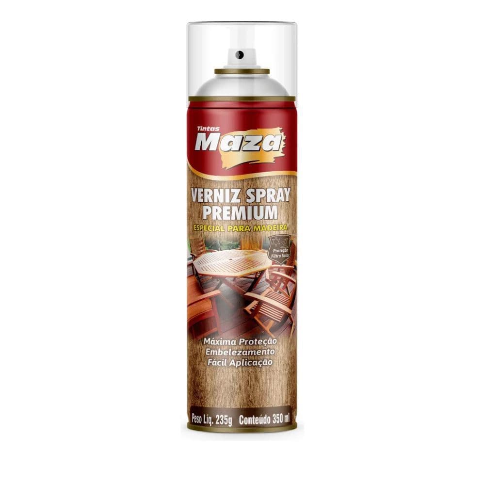 Verniz Spray para Madeira 3 Cores 400ml Maza