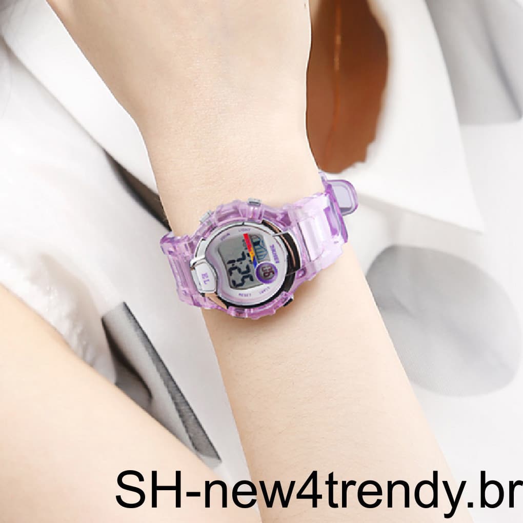 Crianças À Prova Dwaterproof Água Relógio Digital LED Design Estilo Redondo Backlight Dial Esportes De Pulso