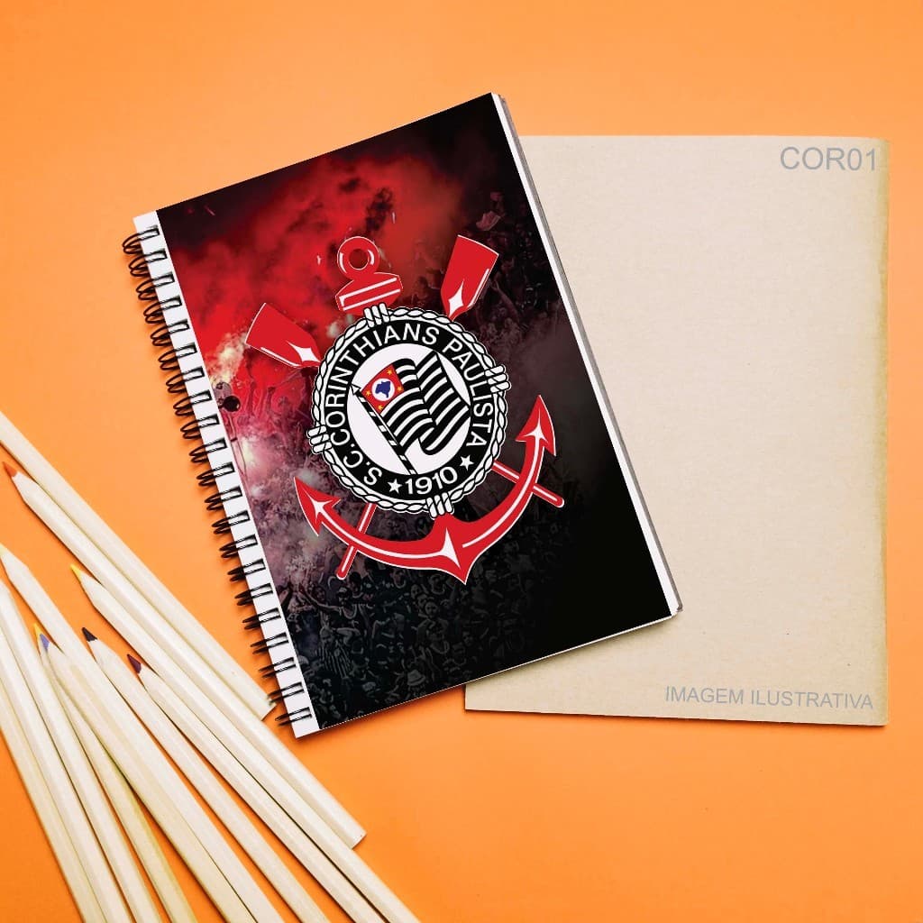 Adesivo para Capa de Caderno Corinthians (21x30cm) Capa Personalizada