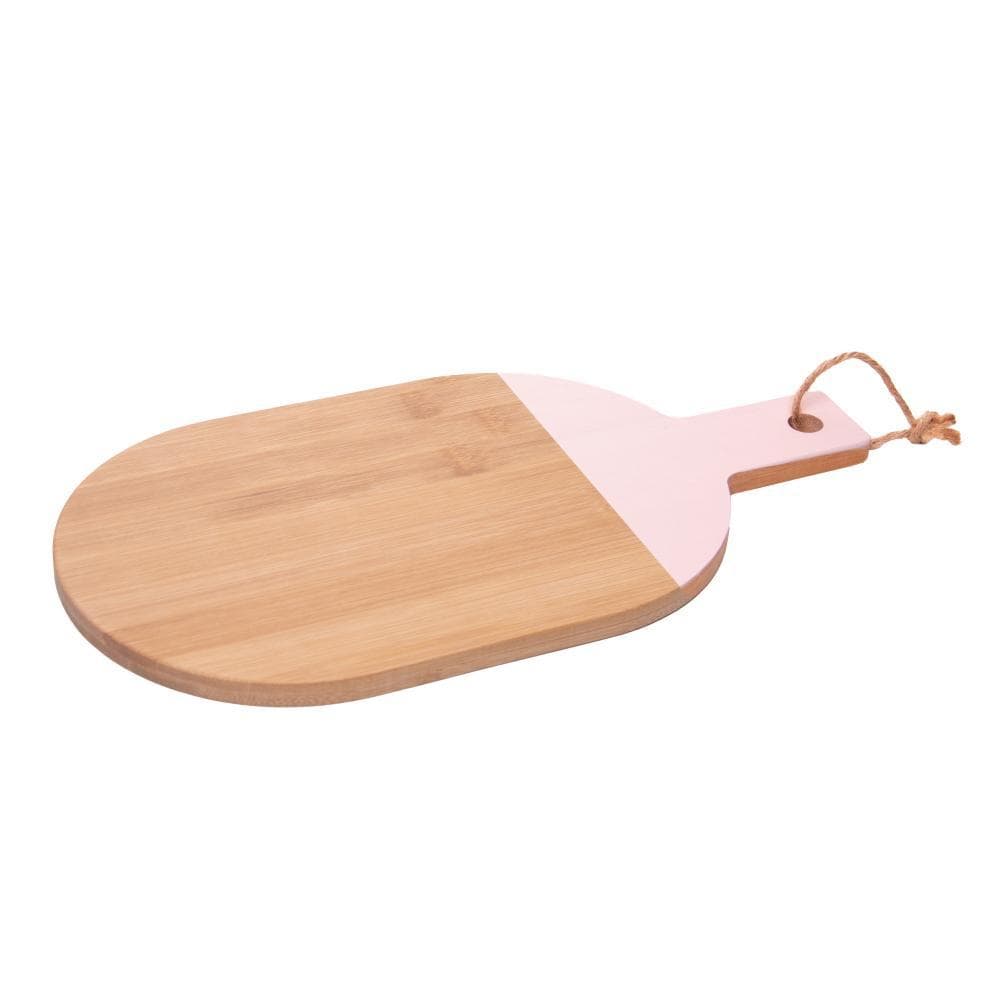 Tábua Corte Oval Cabo Lignora 15,5 x 31 x 1cm Rosa Bambu