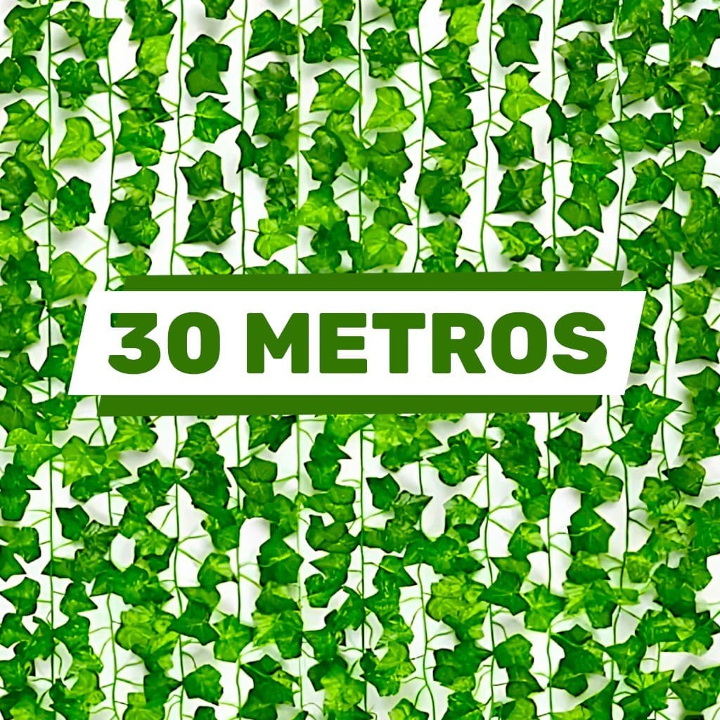30 METROS Trepadeira Artificial Hera Corrente Folhagem Pendente Realista Decoração/Decorativa