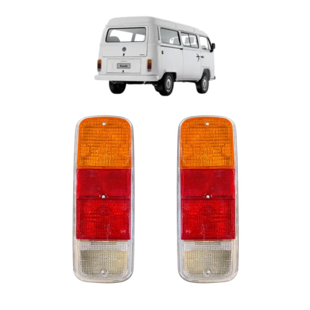 Par Lanterna Traseira Kombi 1979 80 81 82 à 2014 Tricolor