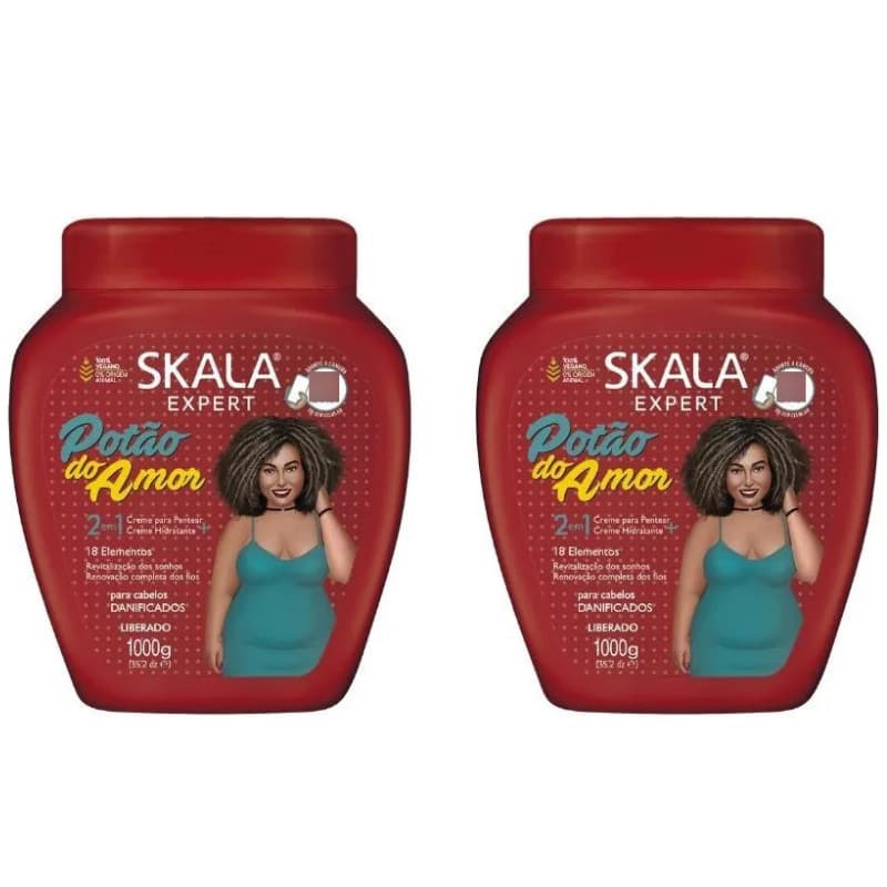 Kit 2x Creme de Tratamento Skala Potão do Amor 1kg
