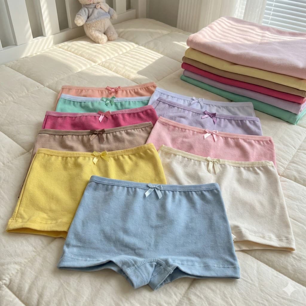 Calcinha Infantil Box Cotton Algodão | Kit com 05 Unidades Conforto Premium