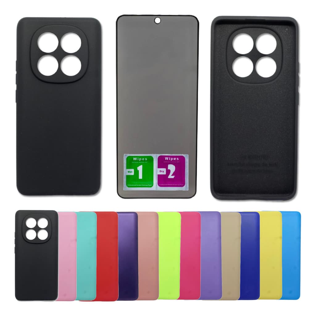 Capa Aveludada Premium P/ Redmi Poco X7 5g + Pelicula Privacidade 9D