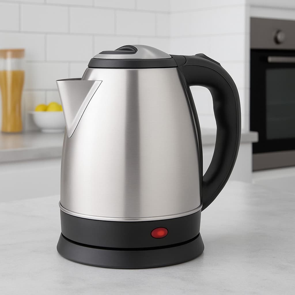 Chaleira Elétrica Inox 1,8L 220V – Ferve Água Rápido com Base Giratória 360