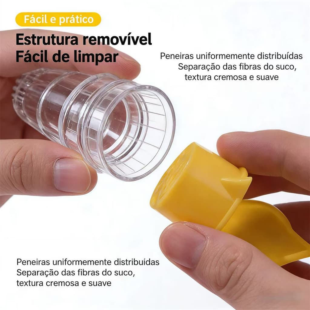 Kit 2-6 unidades Espremedor Manual de Laranja e Frutas, Prático e Rápido para Cozinha Individual