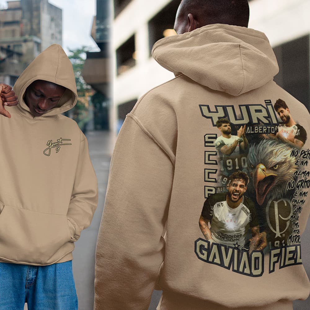 Moletom Yuri Alberto Timão Blusa De Frio Yuri Com Assinatura Casaco Felpado Com Capuz