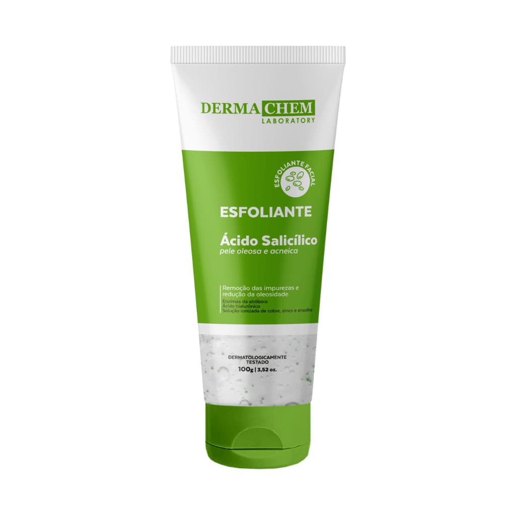 Gel Esfoliante Facial Skincare Enzimático Ácido Salicílico Dermachem 100g Pele Oleosa Antiacne