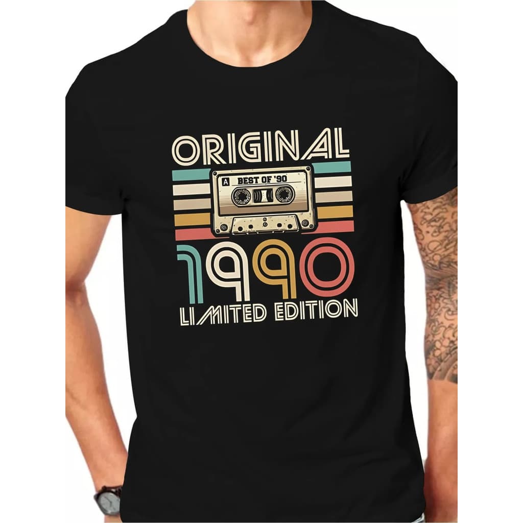 Camiseta Masculina 1990 Limited Edition Retro 35 Anos Moda