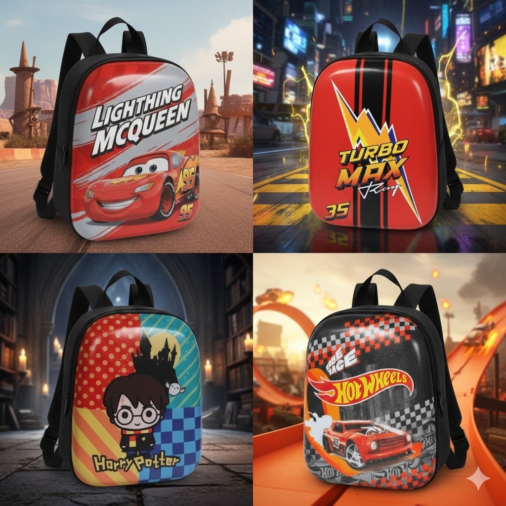 Mochila Masculina Infantil Creche Escolinha Passeio Costas Zíper Reforçada