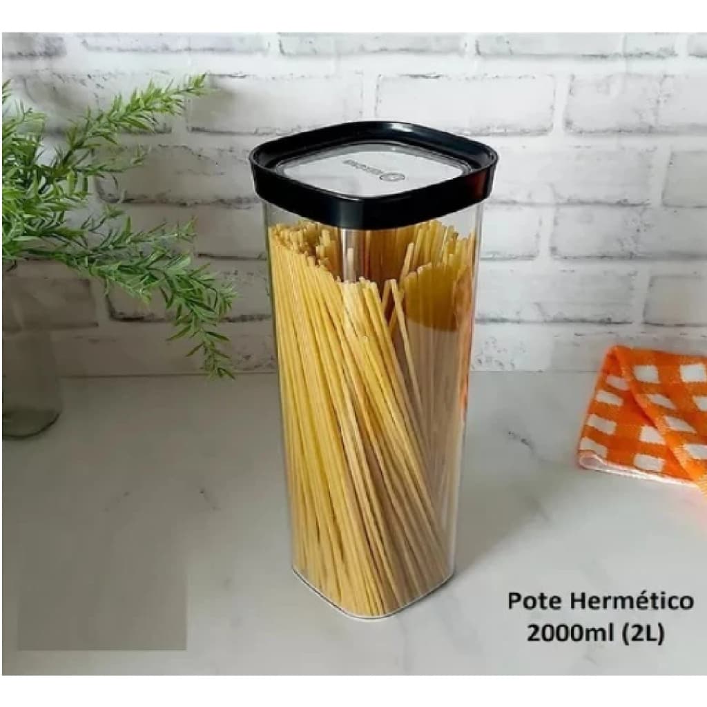 Pote Hermético Macarrão Espaguete 2000ml Acrílico - Helsim