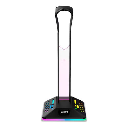 Suporte Para Fone Headset Mancer Sh30u, Rgb, Usb, Preto