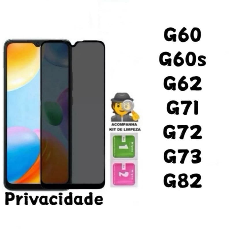 Película de vidro 3D Privacidade Anti Spy Para Motorola Galaxy G60 G60s G62 G71 G72 G73 G82