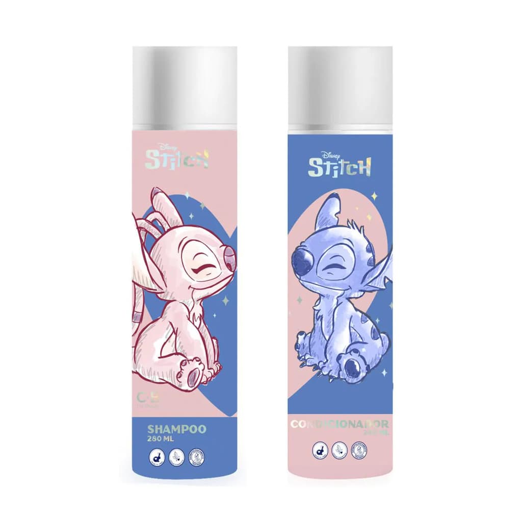 Shampoo e Condicionador 300ml Stitch Cia Beauty Cabelos Cosméticos