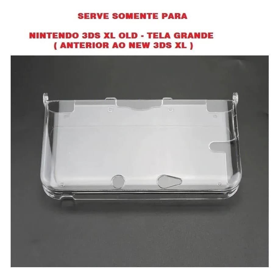 Case Acrílico Somente Old 3ds Xl Tela Grande + Película Top