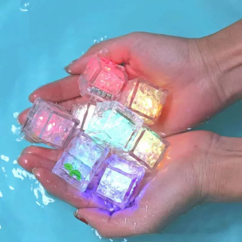 12 peças de brinquedos de banho de bebê, brinquedos de banho de água brilhantes à prova d'água luminosos LED, brinquedos