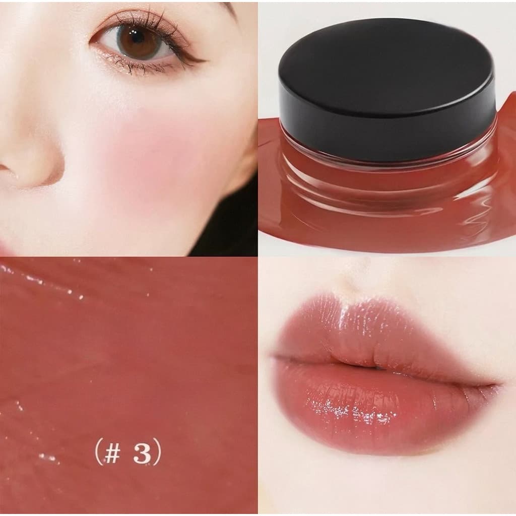 Novo Chan Red Mountain Tea Flower Lip Bochechas Mel Hidratante Labial 6.5g