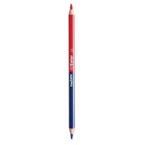 Kit 24 Lapis Cor Madeira Bicolor Duas Cores Variedade Alta Qualidade Desenho Pintura