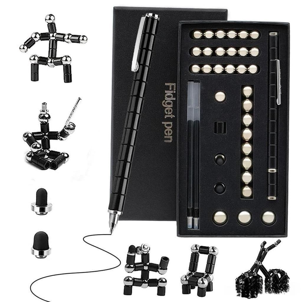 Caneta De Metal Magnética Multifuncional Esferográfica Legal Gadget Presente Para Amigos QVM9