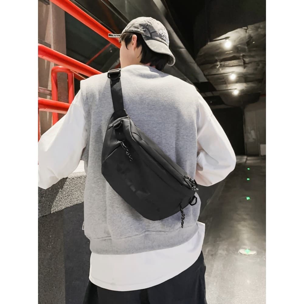 Nova moda grande capacidade cross-corpo saco masculino esportes à prova dwaterproof água saco de peito único Casual cicl