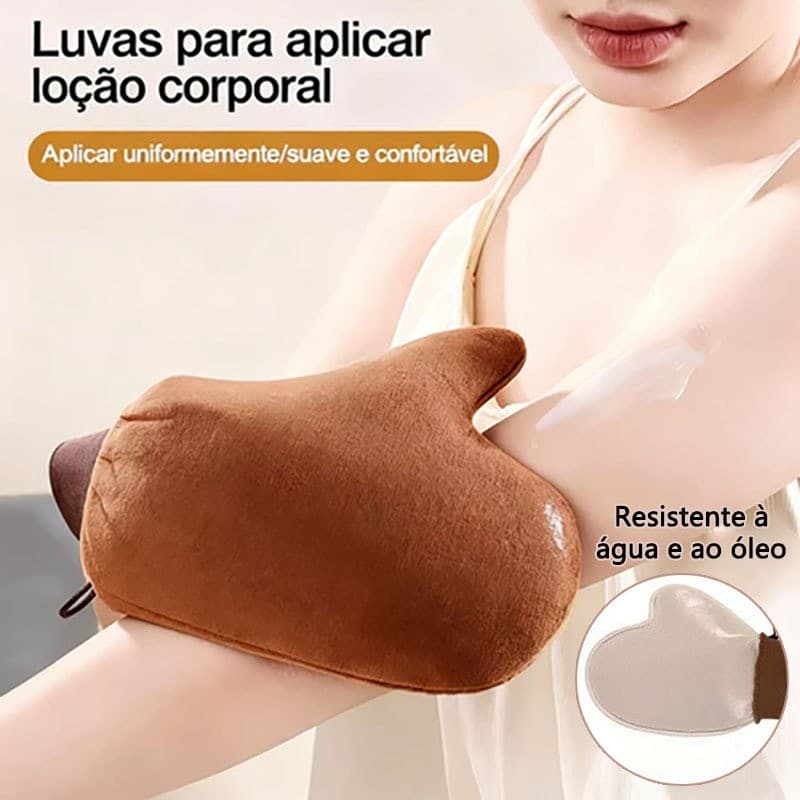1 Par De Luvas De Dedo , Aplicador Corporal De Bronzeamento Automático Reutilizável , Creme , Loção , mousse , Limpeza