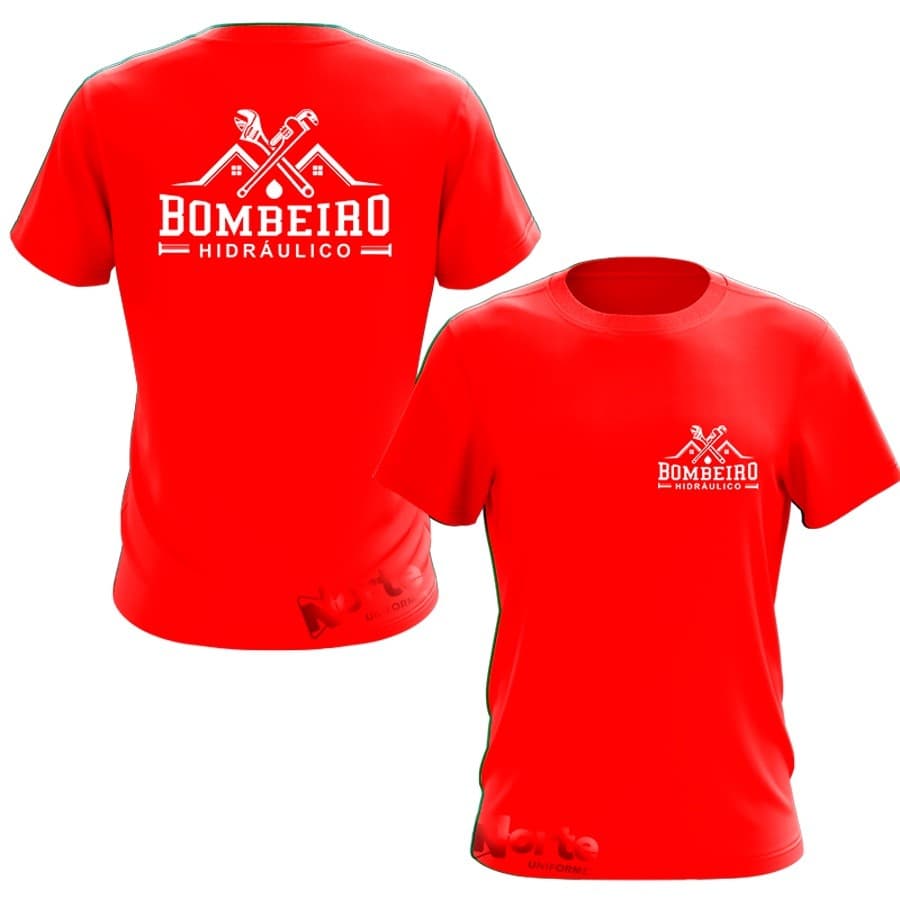 Camiseta Bombeiro Hidráulico Uniforme Profissional Trabalho LojaRamalho