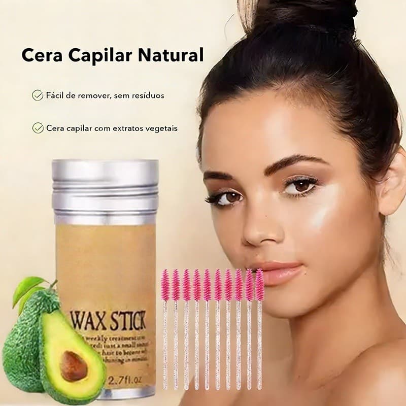 Bastão De Cera De Cabelo Portátil Profissional , Linhas Macias Perfeitas , Controle De Borda Livre De Frizz 75G