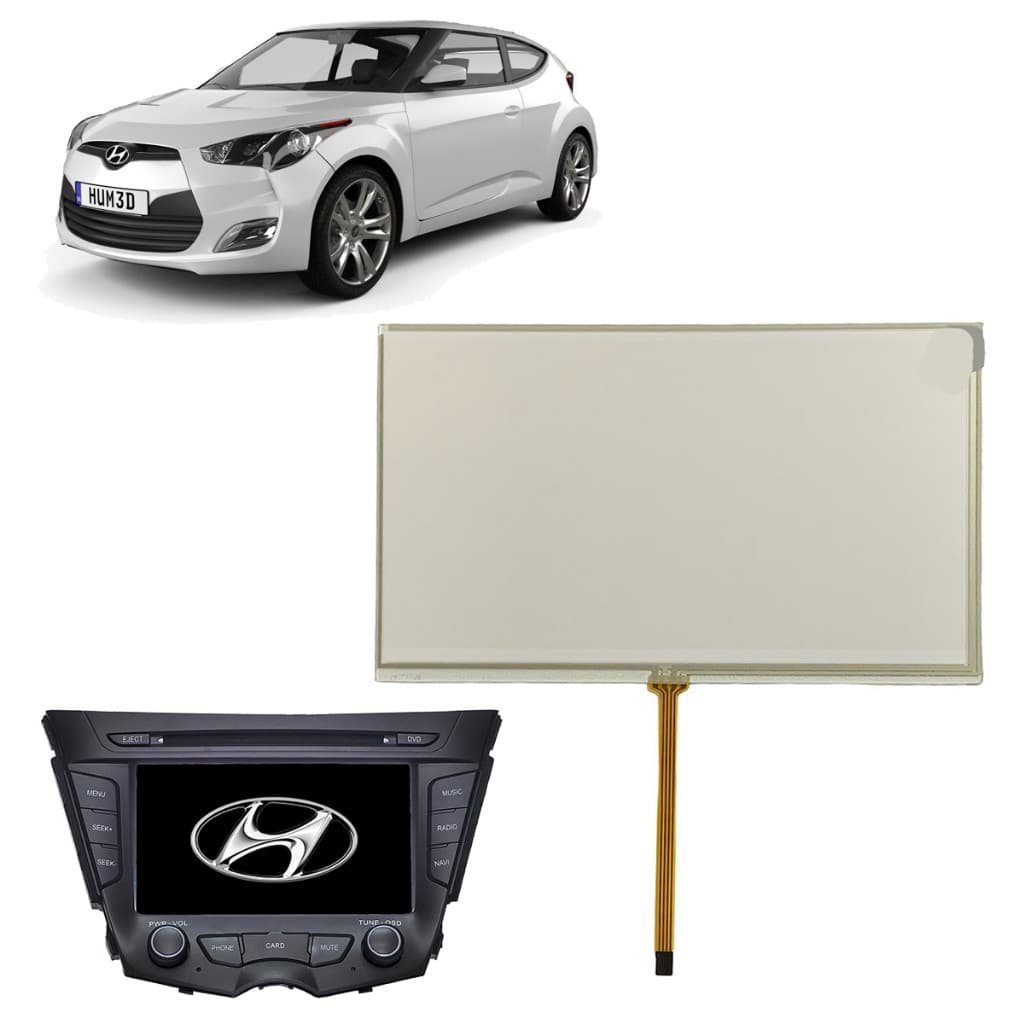 Tela de Toque Touch Screen Veloster Hyundai 7 Polegadas Tela Toque Multimídia Nova